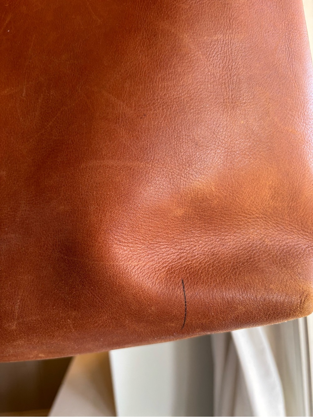 Madewell Medium Transport Tote Leather Bag English Saddle Brown Front Pocket - Picture 5 of 9
